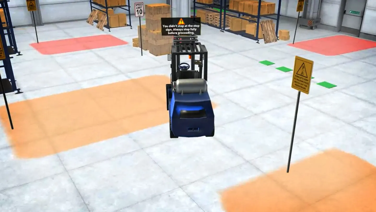 #3. Forklift Simulator VR - Realistic Fork lifter Operator (Meta) โดย: Rebel Game Studio